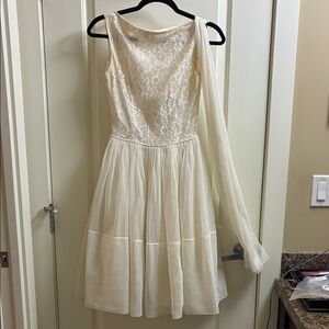 Vintage genuine 1950s white party prom wedding dress possibly handmade XS